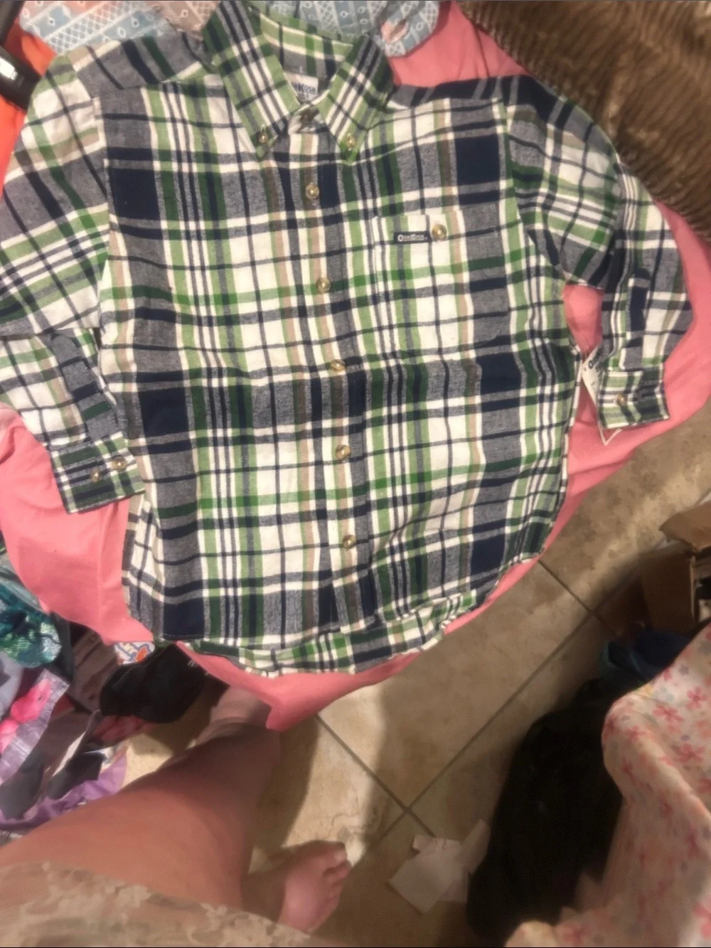 Sz 6 vintage osh kosh flannel top